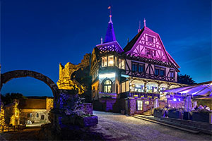 Le restaurant Là-Haut au château du Haut-Barr à Saverne